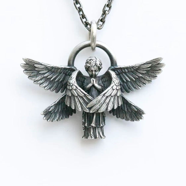 Sterling Silver Seraph Pendant Necklace For Men And Women