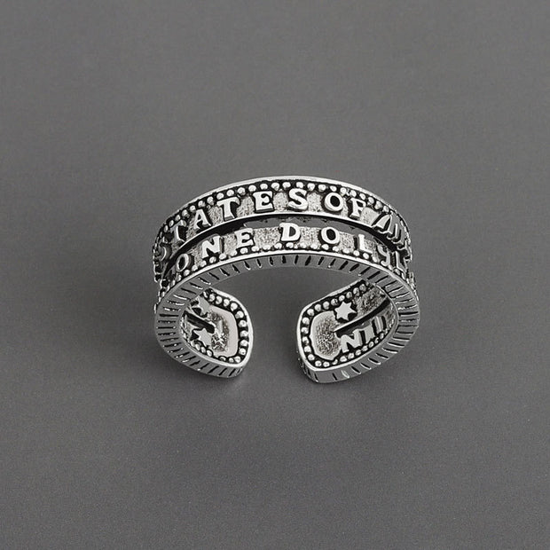 Men And Women English Alphabet Rings