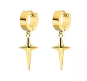 Stainless Steel Tassel Single Point Stud  Men Pierced Earrings