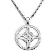 New Stainless Steel Pendant Necklace For Men And Women Silver